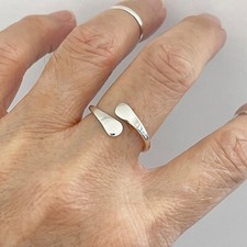 Sterling Silver Modern Ring, Silver Rings, Simple Ring