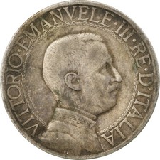 [#904458] Moneta, Italia, Vittorio Emanuele III, Lira, 1912, Roma, VF (20-25), Argento