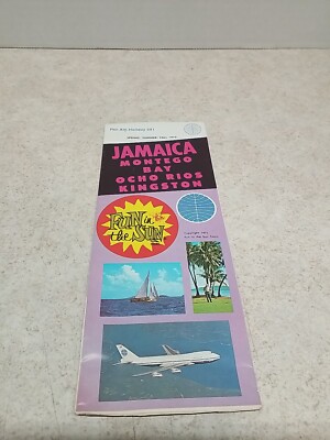 Vintage 1972 JAMAICA  BROCHURE Holiday PAN AM AIRLINES Advertising MONTEGO BAY