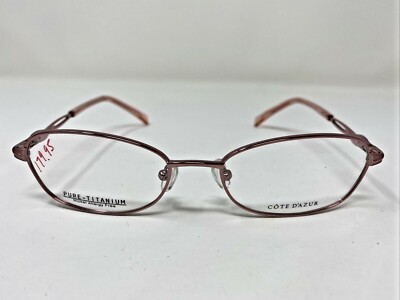 Cote D Azur Eyeglasses Frame CDA215 Col.03 52-17-135 Pink Full Rim IX99