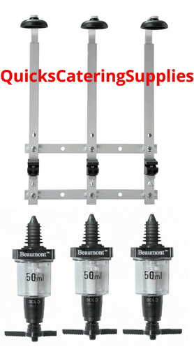Optic Bottle Rack Wall Mounted Bracket Beaumont Spirit Measure Dispensers Bar - Picture 7 of 16