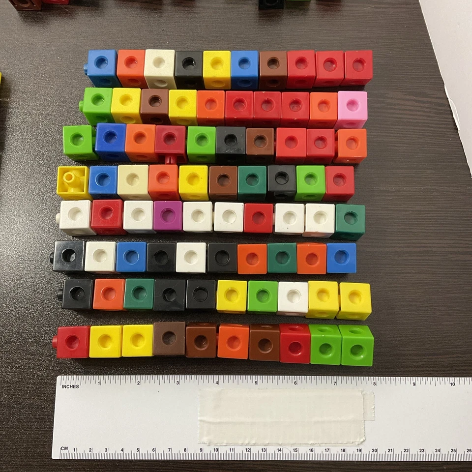 Cubos Unifix Math Links 380 piezas juguete educativo conteo matemáticas tempranas Foto 3 de 4