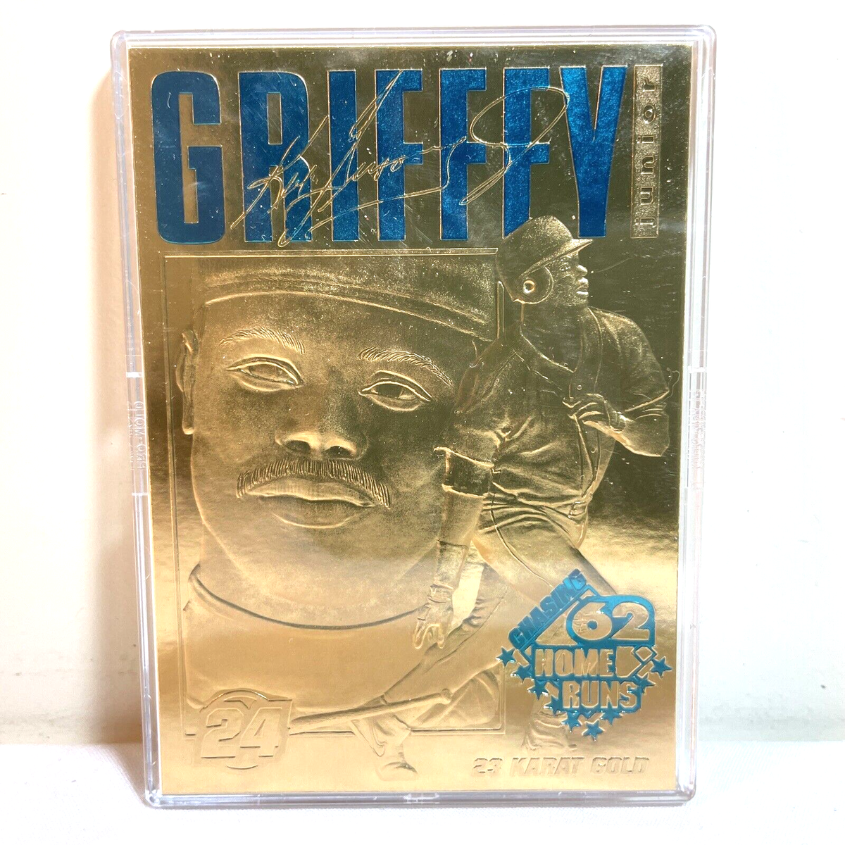 1996 KEN GRIFFEY JR. 23 Karat gold Bleachers Card with COA #1990 