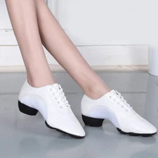 Women Dance Shoes Waltz Latin Ladies Rumba Tango Soft Bottom Shoes Faux Leather