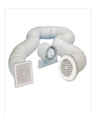 MANROSE SF100s 4" 100MM INLINE standard FAN KIT BATHROOM SHOWERS TOILETS
