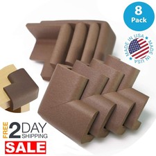 8 Protectores De Esquinas Adhesivos De Espuma Para Bebes Muebles Mesas Marron