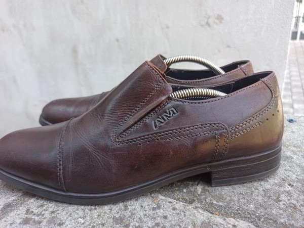 Men AMI Heels Brown Leather 42