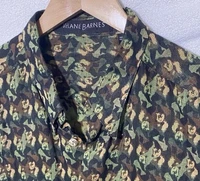 RARE Panda Fractal Jhane Barnes Mens XL Shirt Button Woven Japan Vintage 3D