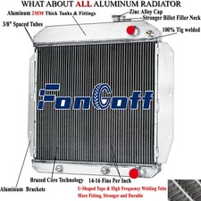 Aluminum 4 Row Radiator Fit 1955-1959 57 Chevy Pickup Truck 3.8l 5.3l V8 At Mt Aluminum 4 Row Radiator Fit 1955-1959 57 Chevy Pickup Truck 3.8l 5.3l V8 At Mt