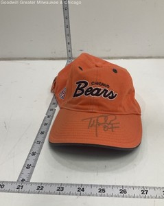 Reebok Orange Solid Chicago Bears Signed Authentic Sideline Baseball Cap