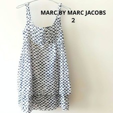 MARC BY MARC JACOBS Patterned Strap Dress Layered White Size 2 MJ0426037