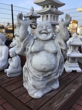 Steinfigur "Buddha" Steinguss, Statue, Feng Shui H.80 cm Skulptur, Gartenfigur