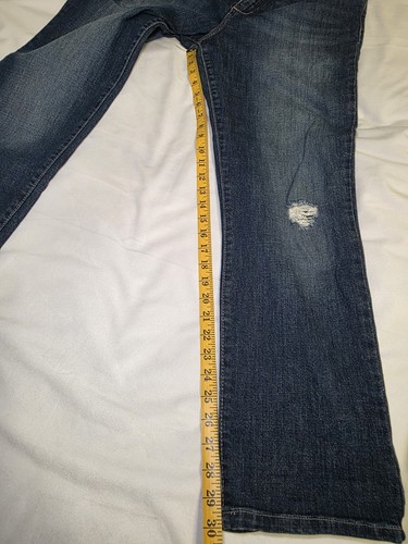 Calvin Klein Women's Distressed Blue Jeans- Size 32/14 - Picture 6 of 6