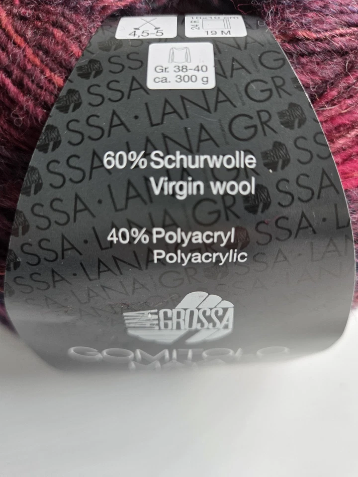 4 Balls Gomitolo Maya Lana Grossa Gradient Wool Blend Yarn 200g 766yds Color 855 - Image 4 of 4