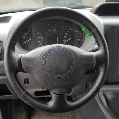 Black Leather Steering Wheel Trim Cover For Citroen Berlingo Jumpy Toyota Proace