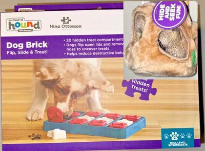 Outward Hound Dog Brick Puzzle Toy by Nina Ottosson SET Hide-a-Squirrel SmallNWT