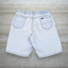 Vintage 90s Lee Jean Shorts 34x11 Relaxed Fit Light Wash Denim Jorts 11" Inseam