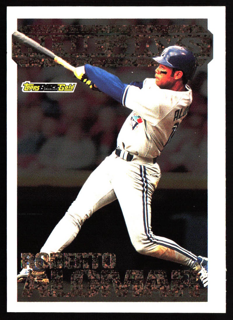 Roberto Alomar #1 Baseball Cards 1994 Topps Black Gold trading card — raw and PSA graded price guide