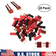 20PCS Ultra T-Plug Connectors Deans Style +20X Shrink Tubing For RC LiPo Battery