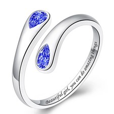 Daughter in Law Gifts for Women - 925 Sterling Silver sisters Birthstone Adju...