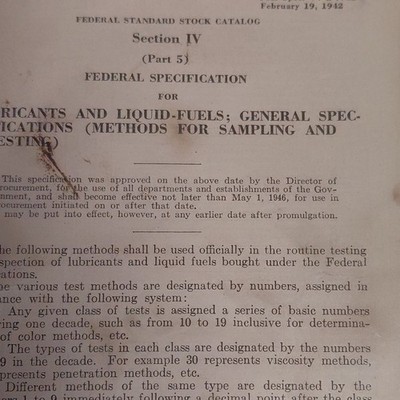 Federal Standard Catalog Section IV Part 5 Lubricants & Fuels Specifications 19 