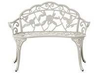 Vintage-Gartenbank FüR Den AußEnbereich Aus Metall Und Aluminium 2-Sitzer Mit Ar