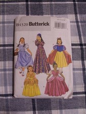 Butterick 4320 child sizes (2-3), (4-5) girls costumes