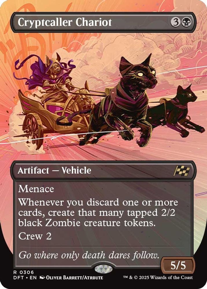 2025 MTG: DFT - Cryptcaller Chariot Borderless (#306, R, Near Mint)