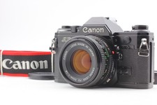 MINT Canon AE-1 Black 35mm Film Camera SLR New FD 50mm f1.8 Lens From JAPAN