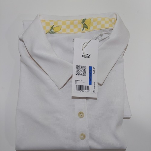 Puma Women's Size XL - Pique Accent Golf Polo White Glow 629355 MSRP $65 - Picture 5 of 6