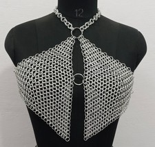 10 mm Aluminium Butted Chainmail Women's Crop Top Lightweight Cosplay Costume