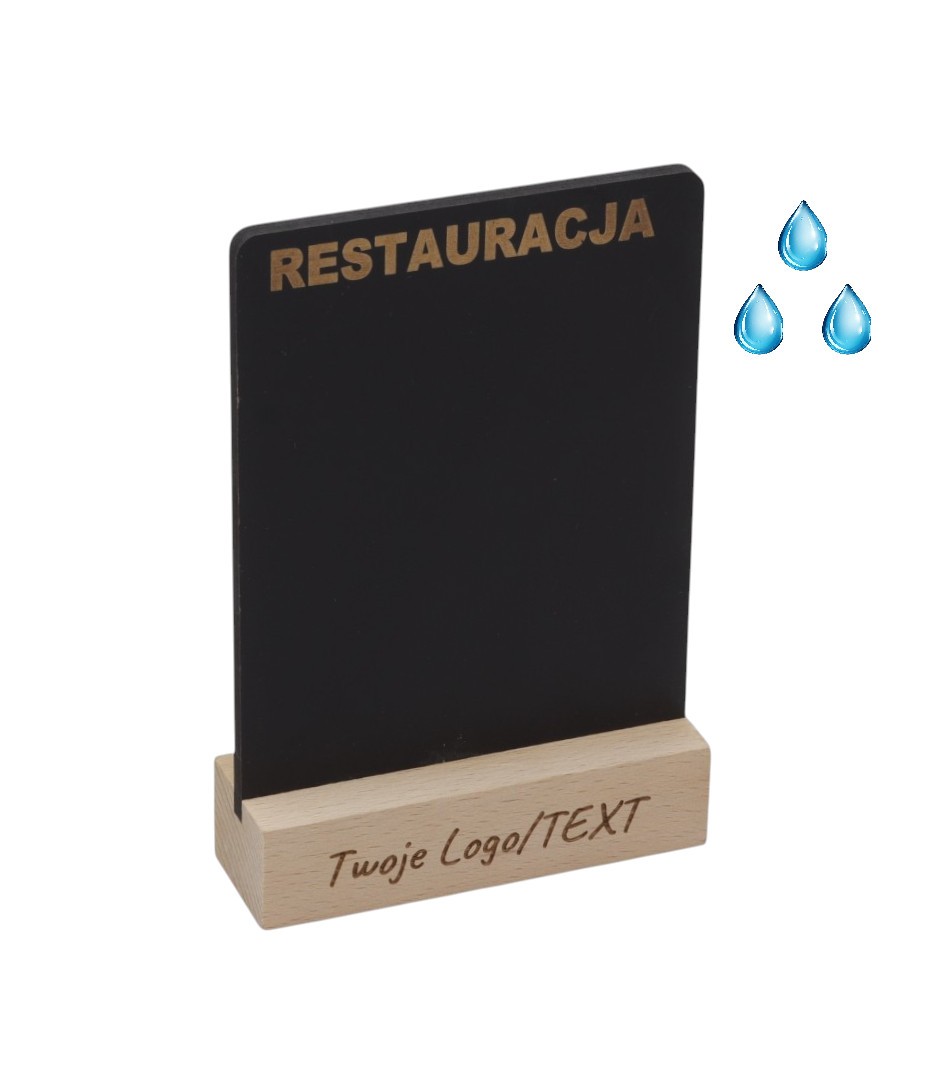 TABELLA PUBBLICITARIA INFORMATIVA gessata A6 18x12cm GRAVUR ABS IMPERMEABILE