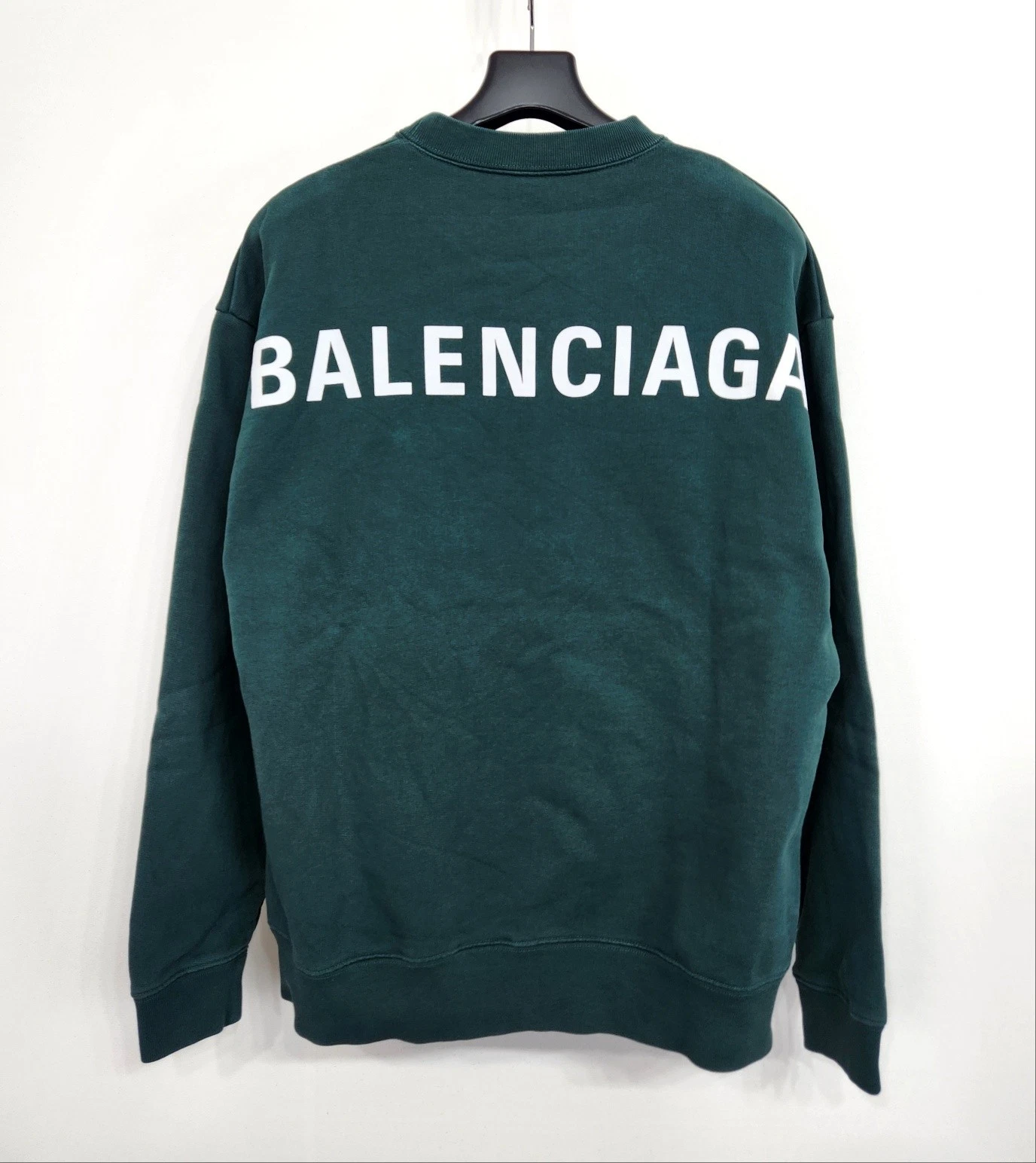 Felpa Balenciaga verde con logo posteriore A01234 123756311
