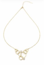 Image of Karen Millen Pendant Necklace Gold Colour Brand New With Gift Pillow Box RRP £85