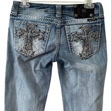 Miss Me Women s Bootcut Embellished Beaded Gem Jeans Size 26