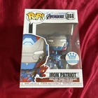 Funko Pop #868 Iron Patriot Metallic Avengers Endgame Funko Shop Exclusive VG