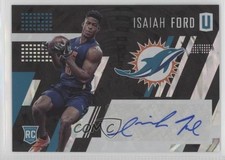 2017 Panini Unparalleled Class of Rookie 90/199 Isaiah Ford #221 Auto 1h1