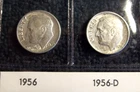 Roosevelt Dime lot  1956  P-D   90% Silver (Lot of 2)  (NR)
