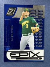 2005 Donruss Zenith Epix Game Blue #E-11 Eric Chavez Oakland Athletics /350