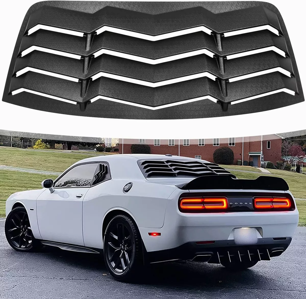 2018 dodge challenger on sale rear window louvers
