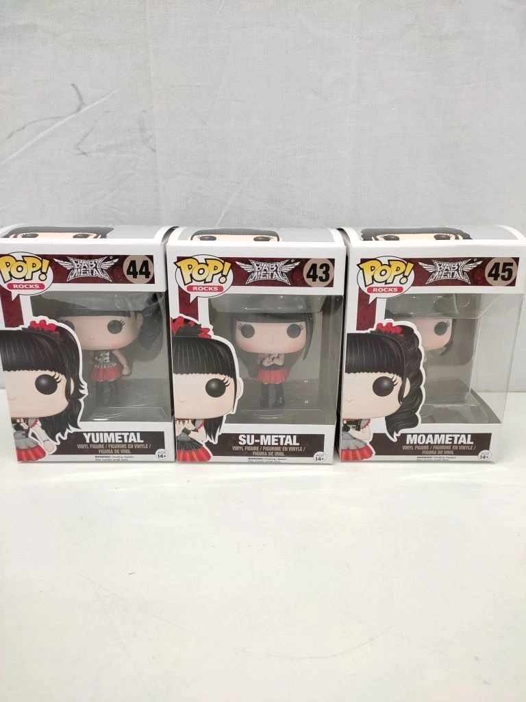 Funko Pop Rocks: Babymetal No. 43-.45 SU-METAL YUIMETAL MOAMETAL 3 ...