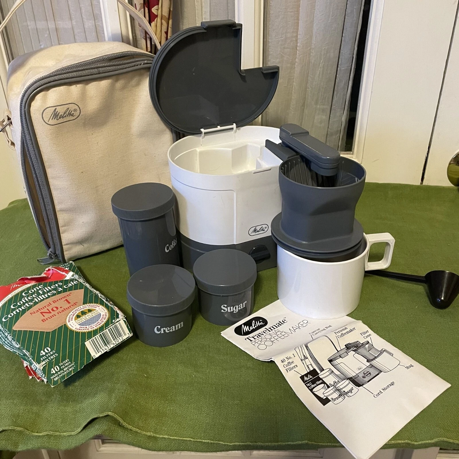 Melitta Travelmate Portable Coffee Maker With Carrying Case & Accessories