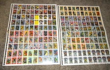 RARE  1991  2 LOT GI JOE 100 TRADING CARD UNCUT PROOF SHEETS IMPEL COMPLETE SET