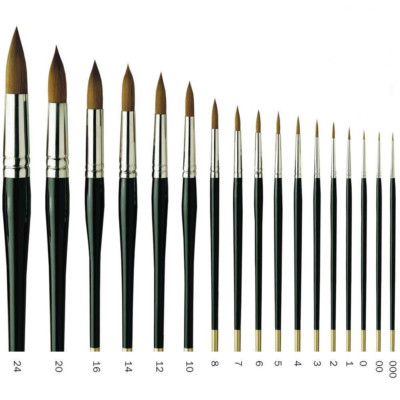 Pro Arte Prolene Pinsel - Rund - Serie 101 - Künstler Aquarell Einzelbürste