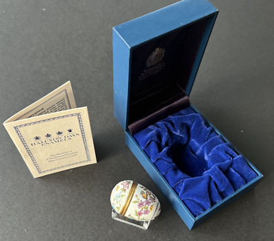 Halcyon Days Enamel Egg Birds Brook Street Collection w/Original Box & Stand