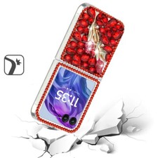 For Motorola Razr Plus 2024: Diamond Ornament TPU Case - Colorful Heart