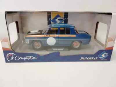 Renault 8 Gordini Solido 1/18 1967 - Gris, Rallye, Boîte Vitrine (état Proche Neuf)