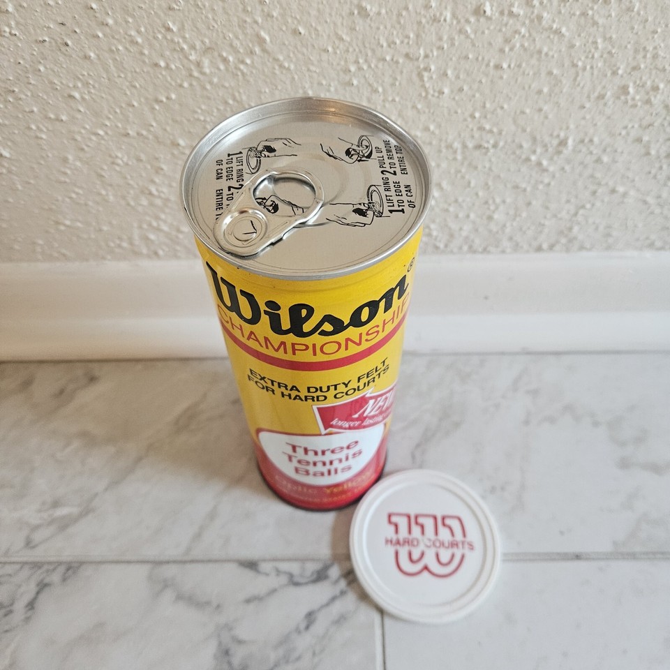 Unopened Vintage Wilson Championship Tennis Balls Can Optic Yellow