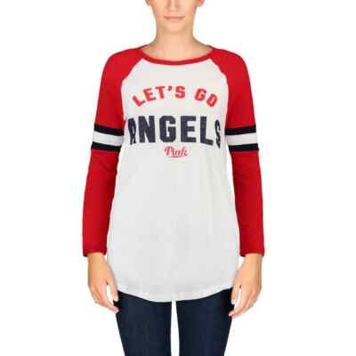 Los Angeles Angels PINK Victoria's Secret White T-Shirt Women's MEDIUM NWT