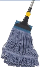 Yocada Looped-End String Wet Mop Heavy Duty Cotton Mop Commercial Industrial Gra